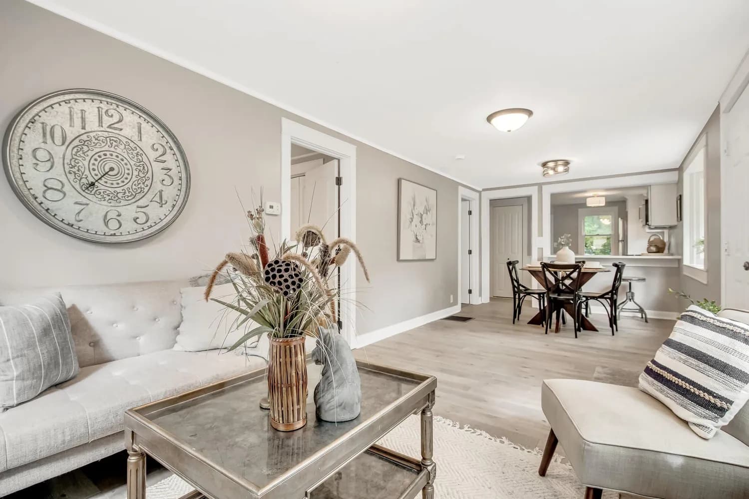 Beautifully finished living room renovated by Curb Appeal Remodeling